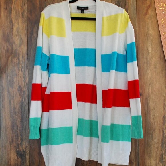 Lane Bryant 18/20 Cardigan Sweater Striped Soft Womens - Picture 1 of 3